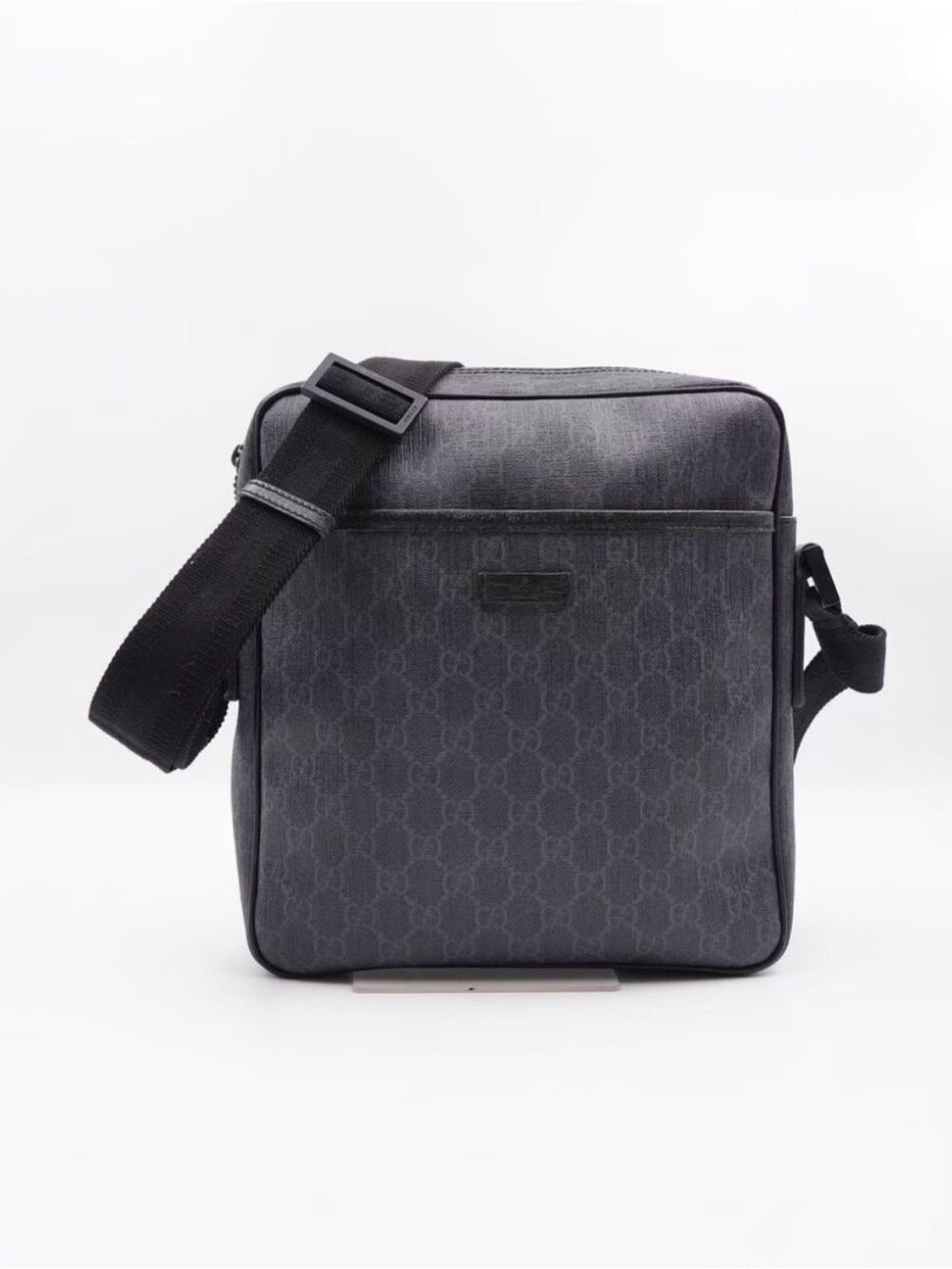 Gucci Front Pocket Messenger GG Coated Canvas Black